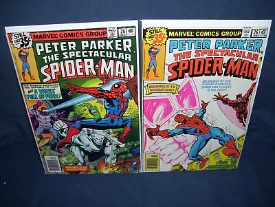 Buy Peter Parker The Spectacular Spider-Man #25 & #26 Marvel Comics 1978 Newsstand • 14.22£