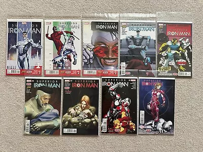 Buy SUPERIOR IRON MAN (Marvel/2015) #1-9 Complete Set • 45£