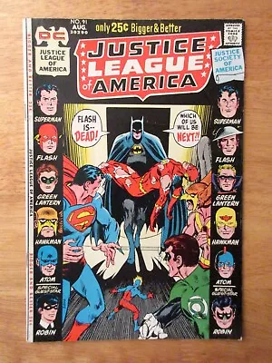 Buy JUSTICE LEAGUE OF AMERICA #91 (1971/25¢ Giant!) *Very Bright & Colorful!* (VF-) • 14.58£