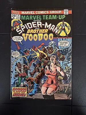 Buy Marvel Team-Up #24 Marvel Comics 1974 GD/VG Spider-Man & Brother Voodoo • 6.08£