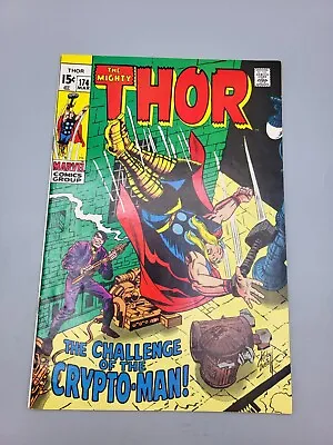 Buy The Mighty Thor Vol 1 #174 Mar 1970 The Challenge Of The Crypto-Man Marvel Comic • 43.53£