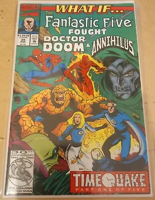 Buy What If #35 Fantastic Four Five Fought Dr. Doom Annihilus Spider-man 1992 • 2.99£