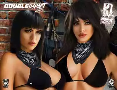 Buy Double Impact #1 Preview Piper Rudich Connecting Cover Set (A) Black Ops LTD 200 • 23.82£
