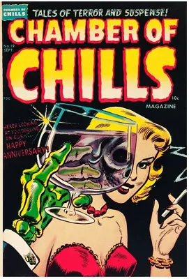 Buy Facsimile Reprint Covers Only To CHAMBER OF CHILLS #19 - Harvey  Pre-Code (1953) • 14.27£