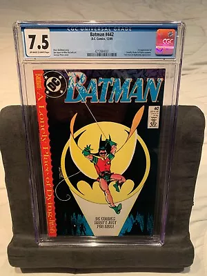 Buy 1989 Dc Comics Batman #442 Cgc Graded 7.5 Very Fine- 1st Tim Drake As Robin • 39.57£