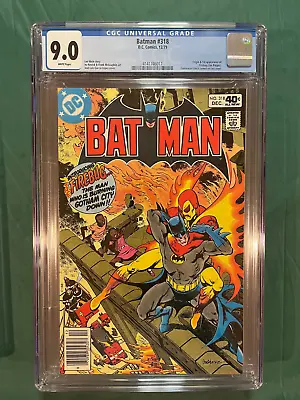 Buy Batman #318 CGC 9.0 WP 1979 Origin & 1st Appearance Firebug DC Key Newsstand • 79.94£