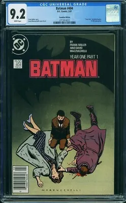 Buy Batman 404 CGC 9.2 WHITE PAGES CANADIAN PRICE VARIANT NEWSSTAND 1987 B7 • 86.92£