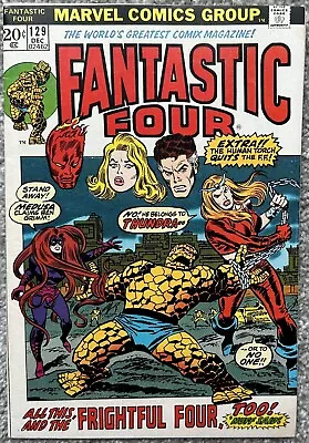 Buy Fantastic Four Comic #129 (marvel,1972) 1st App. Of Thundra Bronze Age ~ • 34.18£