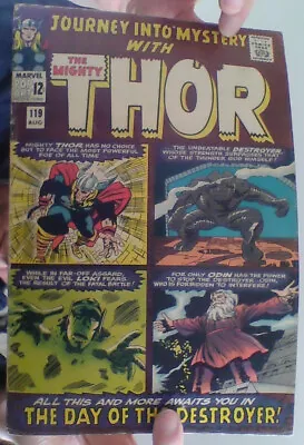 Buy JOURNEY INTO MYSTERY # 119 THOR MARVEL COMIC AUG 1965 1st WARRIORS THREE APPEAR! • 31£