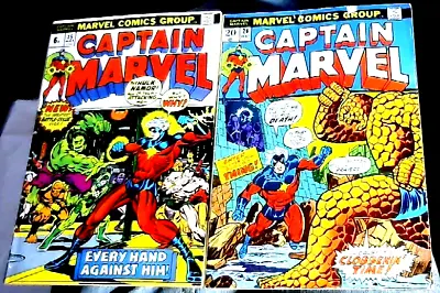 Buy CAPTAIN MARVEL #25+26 (1973) 2nd Appearance Of Thanos A • 64.99£
