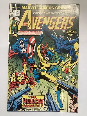 Buy Marvel Comics Earth's Mightiest Heroes The Avengers 144 Hellcat 1975 • 19.98£