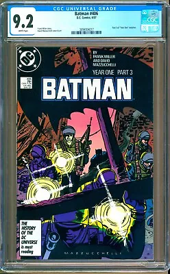 Buy Batman #406 (1987) CGC 9.2 White Pages  Miller   Part 3 Of  Year 1  Storyline • 36.77£