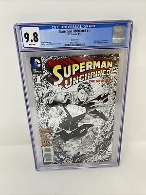 Buy Superman  Unchained # 1 Cgc 9.8  Jim  Lee   1:300  Sketch  Cover Edition  Gem !! • 118.30£