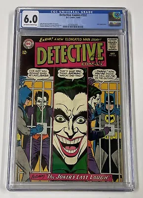 Buy Detective Comics #332. Oct 1964. Dc. 6.0 Cgc. Classic Infantino Joker Cover! • 250£
