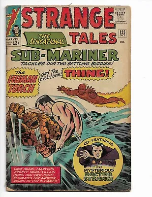 Buy Strange Tales 125 - Vg- 3.5 - Thing - Sub-mariner - Dr. Strange (1964) • 35.68£