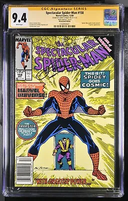 Buy Spectacular Spider-Man 158 Mark Jewelers CGC SS 9.4 SIGNED Conway Newsstand 1989 • 395.30£