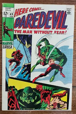 Buy Daredevil #49 Marvel Comics 1969 Gene Colan George Klein Cover Art - FN • 10.24£