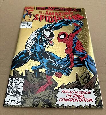 Buy Amazing Spider-man #375 1993 30th Annv. Gold Holofoil Cover, 1st Ann Weying Nm • 23.71£