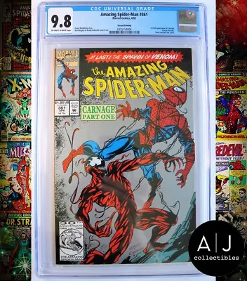 Buy Amazing Spider-Man #361 CGC 9.8 2nd Print (Marvel) • 240.91£