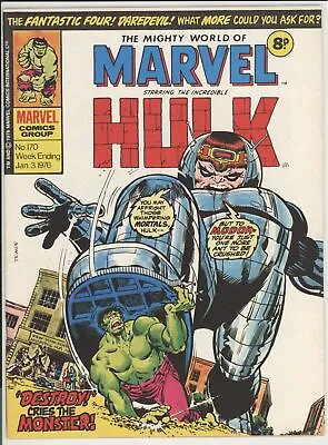 Buy Mighty World Of Marvel #169 - 8 Pence Issue - Hulk - Modok - Fantastic Four • 8.69£