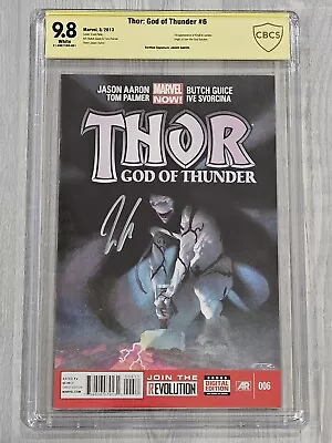 Buy Thor: God Of Thunder 6 9.8 Signed Jason Aaron 1st App Of KNULL CBCS • 219.08£