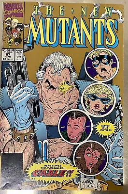 Buy New Mutants #87 Marvel 1st App Cable 2nd Print Gold Cover Vfn - Nm • 12£