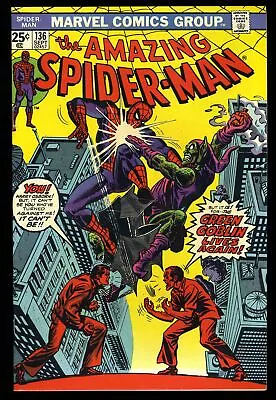 Buy Amazing Spider-Man #136 VF/NM 9.0 Classic Green Goblin Cover! Romita Cover! • 108.06£