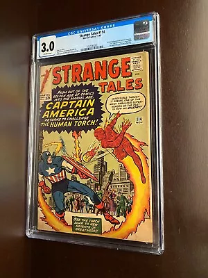 Buy Strange Tales #114 (1963)  CGC 3.0 / 1st Appearance  Captain America  Since 1954 • 103.14£