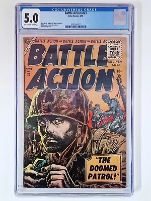 Buy Battle Action #23 CGC 5.0 1956 Great Joe Maneely Cover Art • 60£
