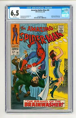 Buy Amazing Spider-Man #59 CGC 6.5 FN+ First Mary-Jane Cover • 239£