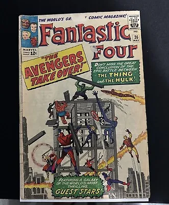 Buy Fantastic Four #26 VG Avengers Crossover! Silver Age-Marvel 1964 • 212.90£