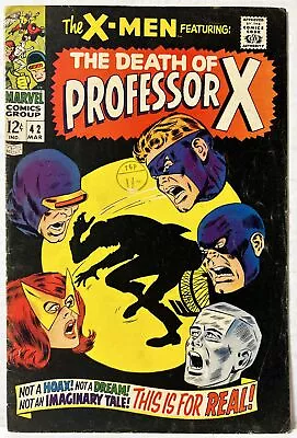 Buy Uncanny X-Men #42 - Death Of Prof X - Origin Of Cyclops - 1968 *FN* • 39.52£