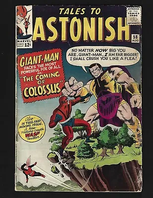 Buy Tales To Astonish #58 VG Kirby Giant-Man Ant-Man Wasp Cap America 1st Colossus • 19.99£