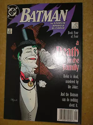 Buy BATMAN # 429 DEATH IN THE FAMILY JIM STARLIN APARO NEWSSTAND VAR 75c DC COMIC BK • 0.99£