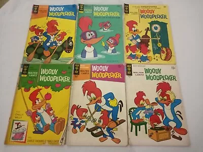 Buy Gold Key Comic - Lot Of 6 - Woody Woodpecker Adventure Comics - Vintage 60s 70s • 27.66£