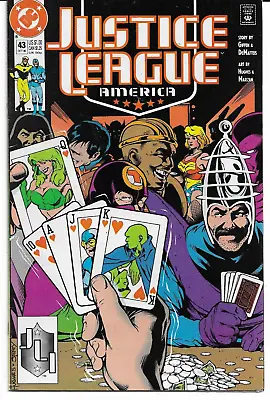 Buy Justice League America #43 (1990) ADAM HUGHES  BLONDE WONDER WOMAN  Cover + Art • 3.50£