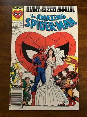 Buy AMAZING SPIDER-MAN ANNUAL #21 (Marvel, 1963) VF Newstand Wedding Cover • 31.98£