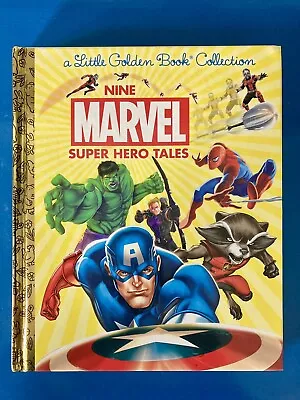 Buy MARVEL Little Golden Book NINE SUPER HERO TALES Hardback Children's Comic Book • 8£