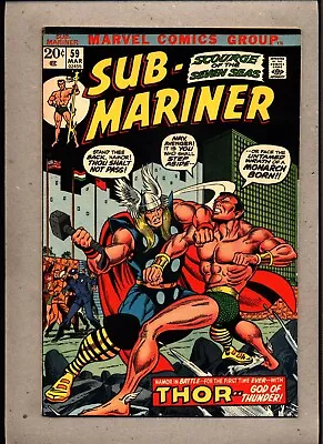 Buy Prince Namor, Sub-mariner #59_march 1973_very Fine_ Thor...god Of Thunder ! • 7.50£