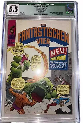 Buy Fantastic Four  No. 1 CGC 5.5 German Edition, Foreign Comic Book 1974 • 127.46£