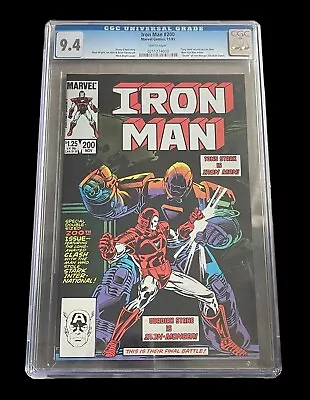 Buy Iron Man #200 CGC 9.4 1985 W/PGS Marvel Comics Tony Stark Returns As Iron Man • 79.06£