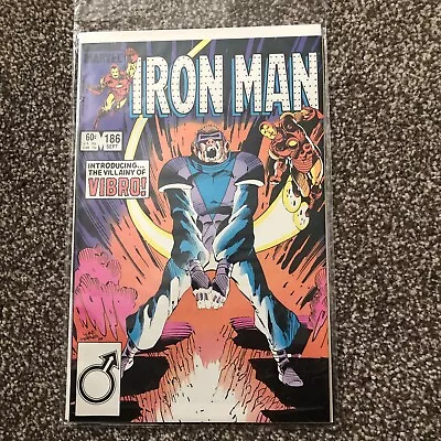 Buy Invincible Iron Man #186 - Marvel Comics - 1984 - 1st App. Of Vibro • 2.50£