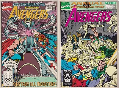Buy Avengers Annuals X2 Books  19-20 (Marvel - 1990-91 Series)  Freepost UK!  Fn/fn+ • 6.95£