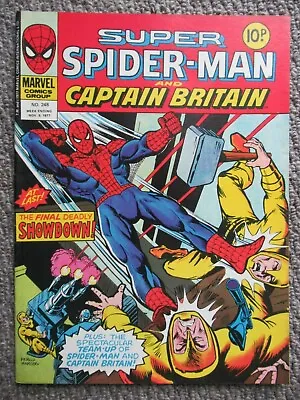 Buy Marvel UK  Spider Man And Captain Britain Comic #248  9th November 1977 • 8£