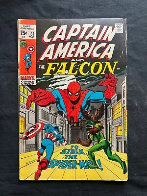 Buy Captain America #137 (1971) - First Meeting Sam Wilson & Spider-man - GD • 11.52£