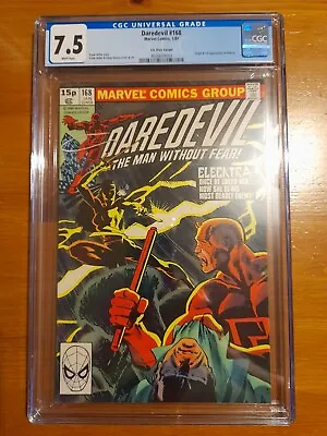 Buy Daredevil #168 Jan 1981 CGC VFINE- 7.5 1st Appearance And Origin Of Elektra • 199.99£