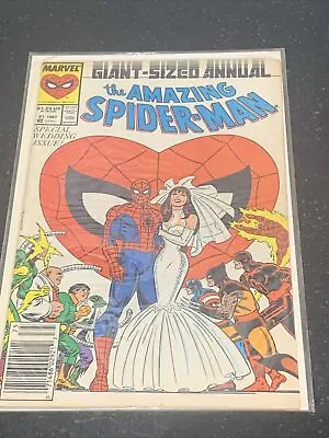 Buy Amazing Spider-man Annual 21 Newsstand Marriage Peter Mary Jane (1987, Marvel) • 11.87£