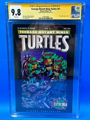 Buy Teenage Mutant Ninja Turtles #61 - Mirage Studios - CGC SS 9.8 - Sig Jim Lawson • 336£