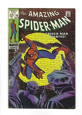 Buy Amazing Spider-Man #70  KINGPIN, 1st Cameo Vanessa Fisk, 6.0 FN, 1969 Marvel • 56.21£