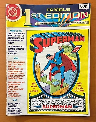 Buy Famous First Edition Superman (1979 DC Treasury) VG/FN RARE • 12.71£